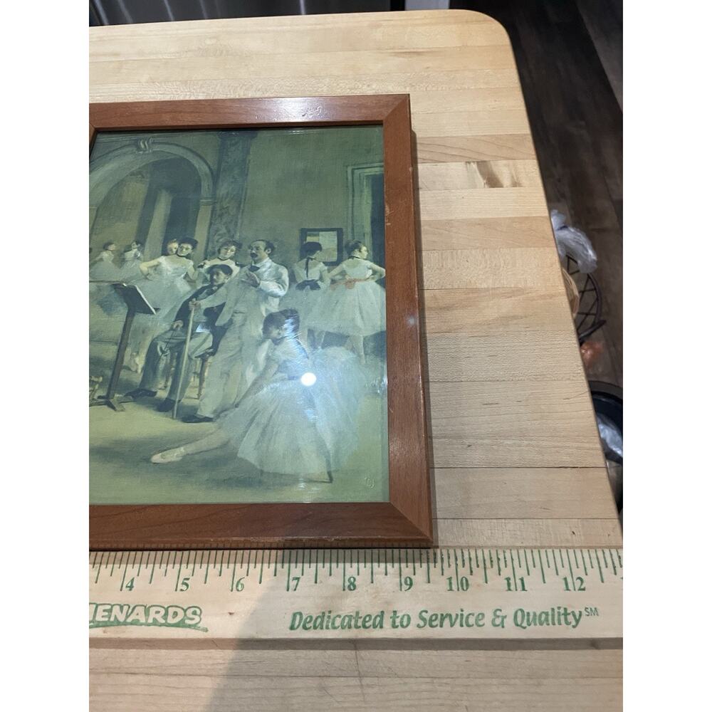 EDGAR DEGAS BALLERINAS SET OF TWO VINTAGE FRAMED ART PRINTS - Picture 10 of 13